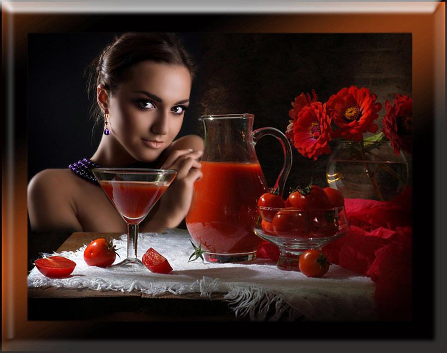 №618125 - девушка, картина, натюрморт - оригинал