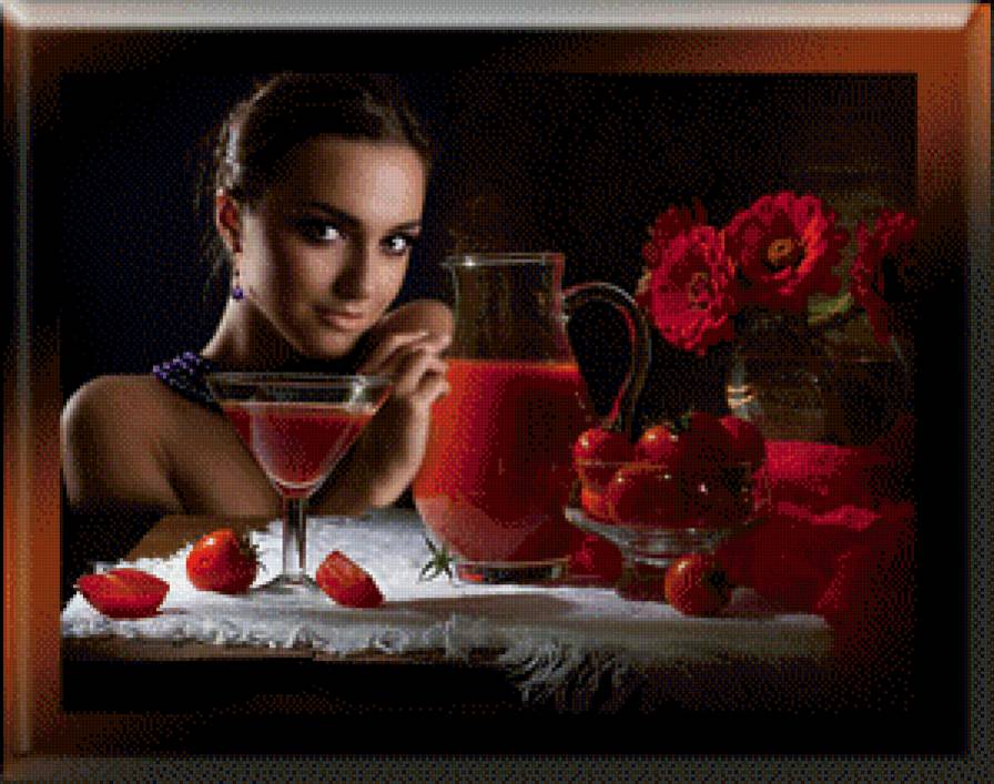 №618125 - натюрморт, девушка, картина - предпросмотр