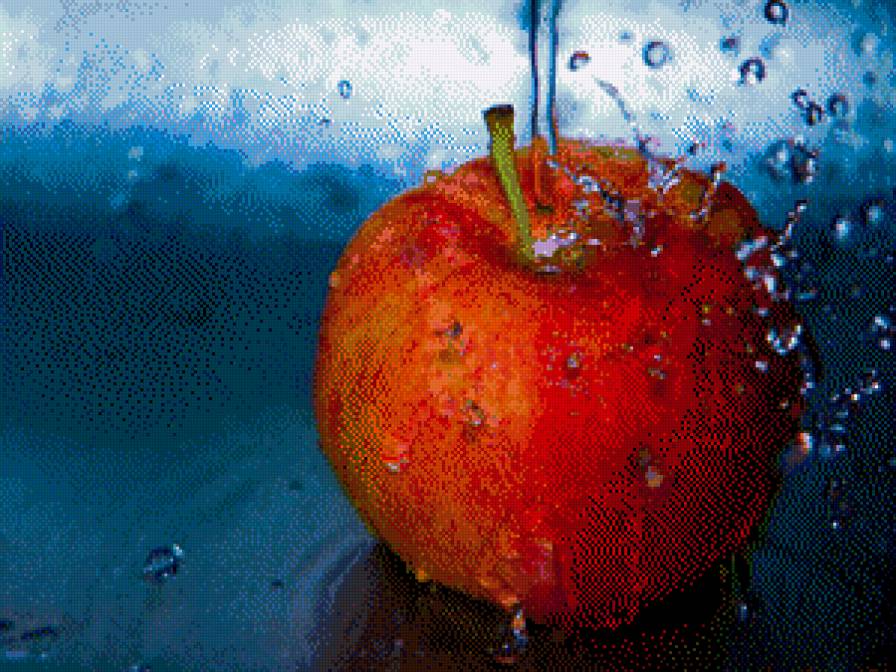 яблоко - вода, яблоко, композиция - предпросмотр