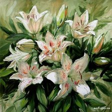 Схема вышивки «лилии»