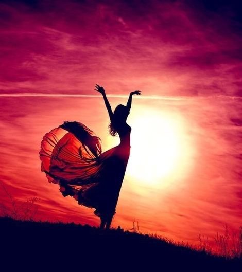 Девушка на закате - закат, романтика, девушка - оригинал