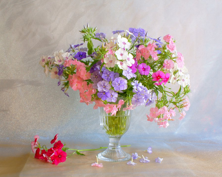 Ваза с цветами - нежность - пастель, цветы - оригинал