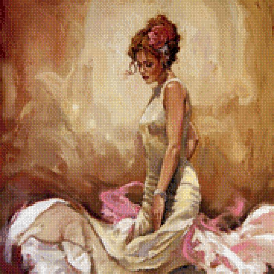 Красотка - девушка, цветы - предпросмотр