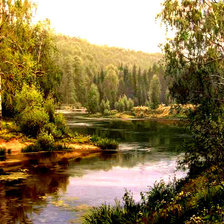 Схема вышивки «лесная река»