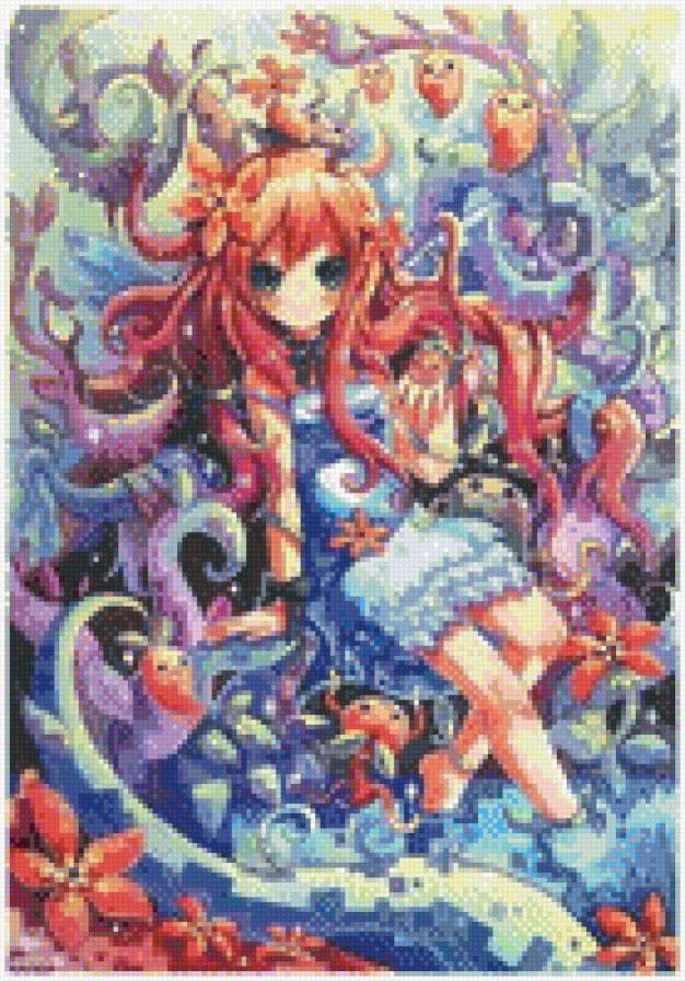 Девочка - девушка, аниме - предпросмотр