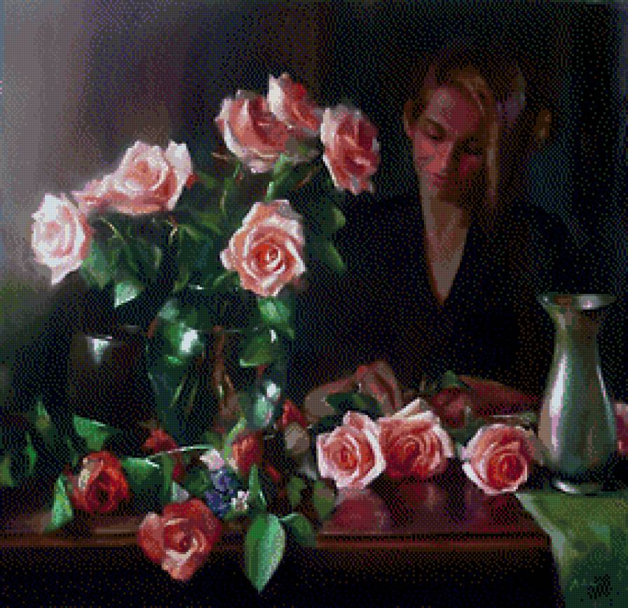 Mary Aslin - roze w malarstwie - предпросмотр