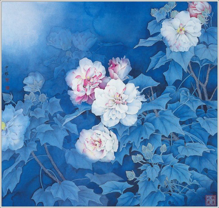 бело-голубая нежность - цветы - оригинал