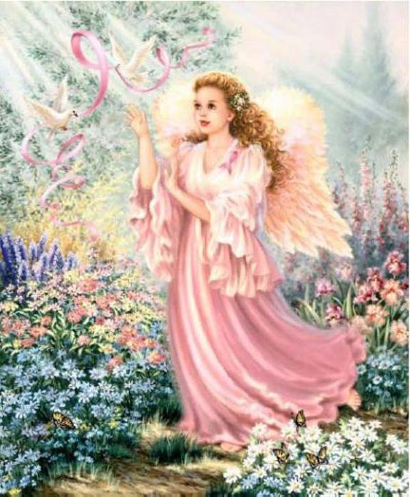 розовый ангел - ангелы - оригинал