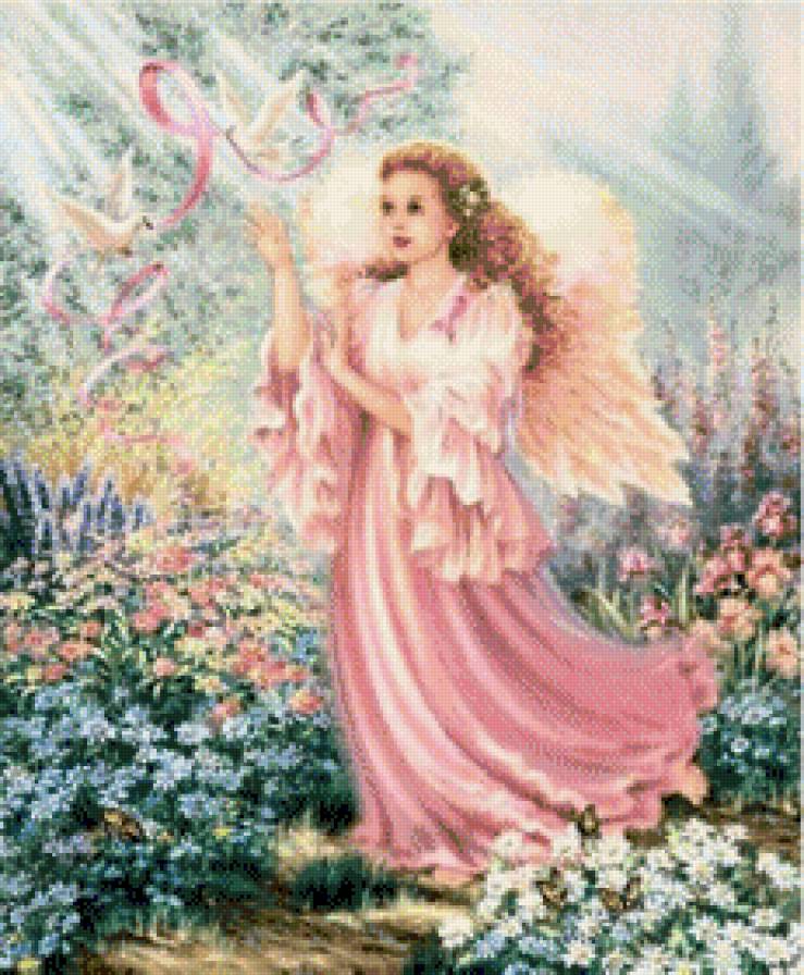 розовый ангел - ангелы - предпросмотр