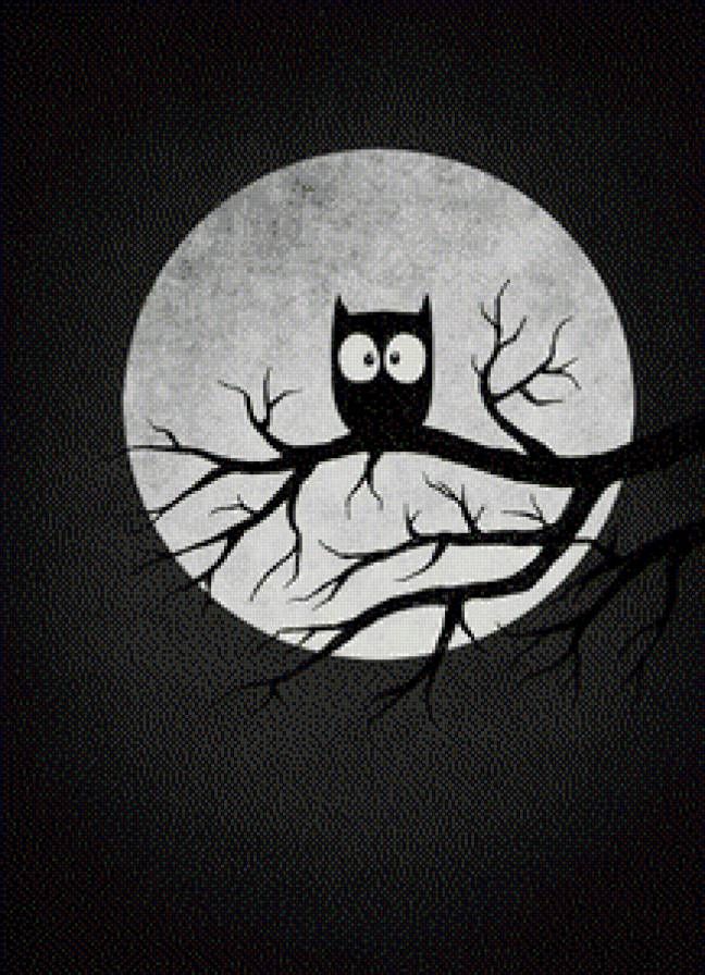 Сова - сова, луна - предпросмотр
