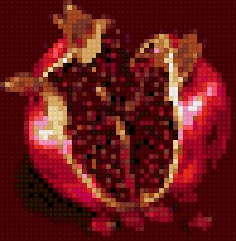 Плод граната 1 - вышивка, плод граната, крест - предпросмотр