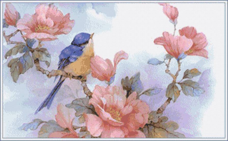 птица на ветке - мир животных - предпросмотр