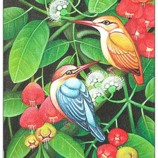 Оригинал схемы вышивки «птички» (№620012)