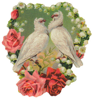 Голуби в цветах - оригинал