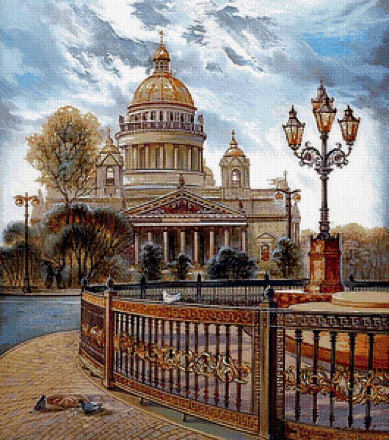 Исаакиевский собор - купола, картина, собор, санкт-петербург, храм - предпросмотр