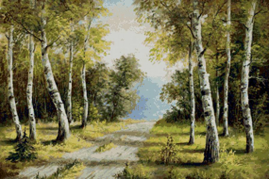 Дорога домой - пейзаж, лето, дорога, лес - предпросмотр