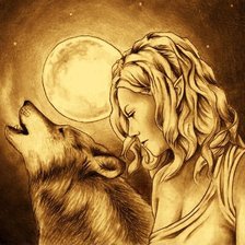 волк и девушка