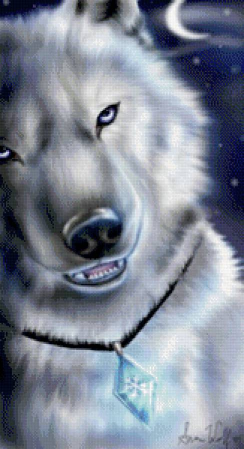 Волк Акела - картина, фентази, портрет, красота - предпросмотр