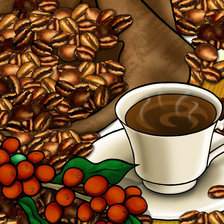 Схема вышивки «Кофейный натюрморт»