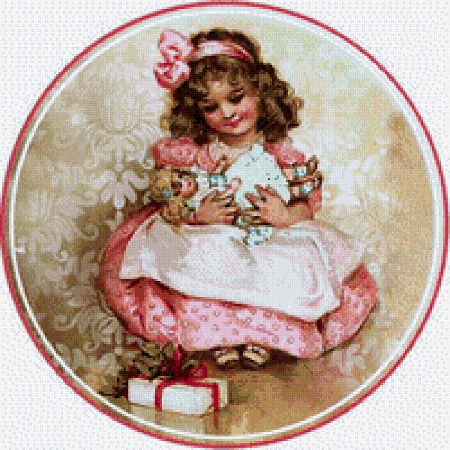 девочка с куклой - предпросмотр