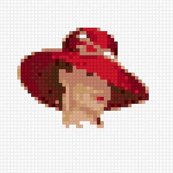 дама в шляпе - вышивка - предпросмотр