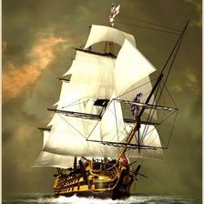 Схема вышивки «кораблик1»