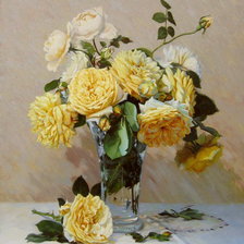 Схема вышивки «желтые роз»