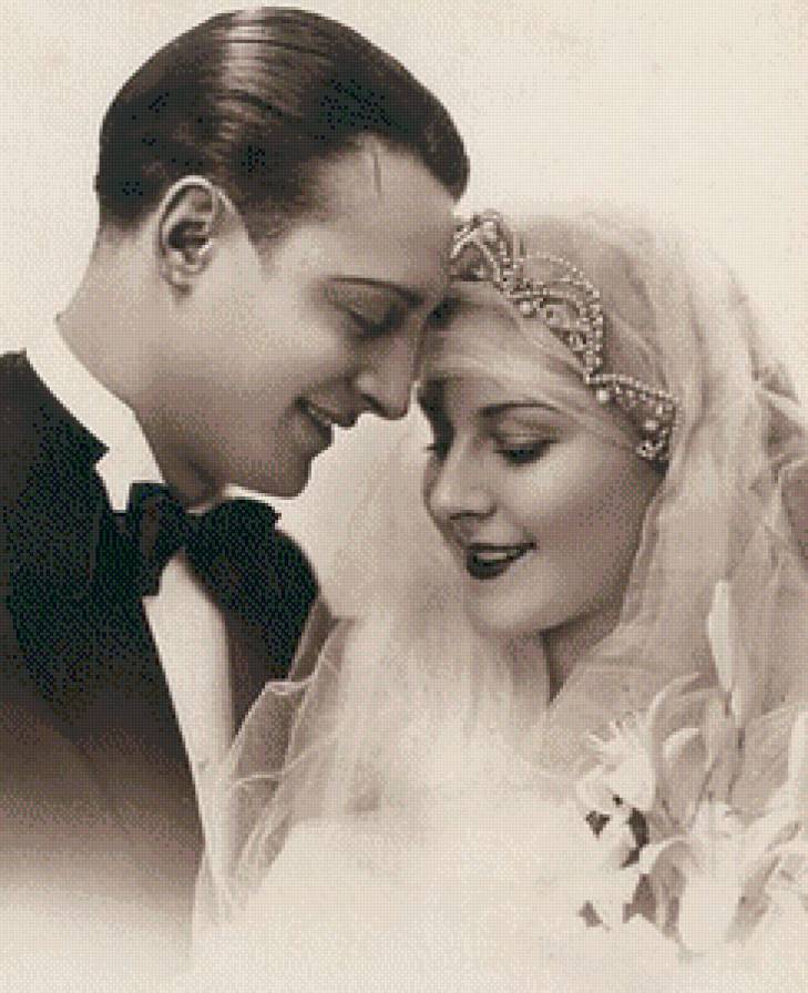 Пара ретро - пара, любовь, картина, девушка, красота, романтика - предпросмотр