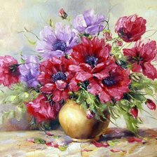 Схема вышивки «маки»