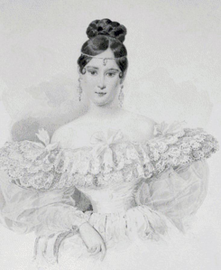 гончарова - картина, красота, ретро, дама - предпросмотр