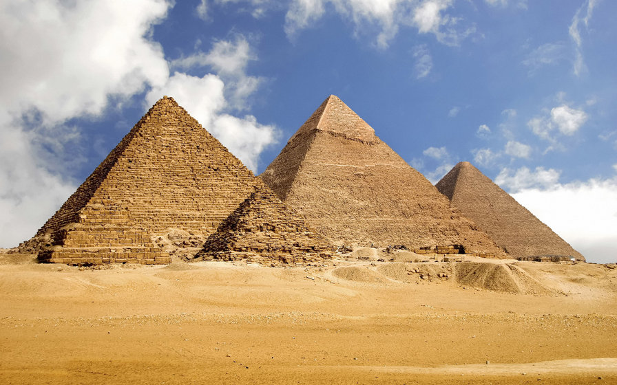 Пирамиды в гизе - красота, памятник, архитектура, древность, египет - оригинал