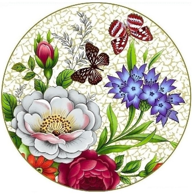 китайская подушка - бабочки, белые цветы, подушка, красные цветы, пион, пионы - оригинал