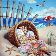 Схема вышивки «морской пейзаж»