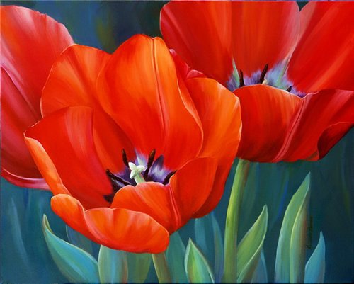 Тюльпаны - цветы, натюрморт - оригинал