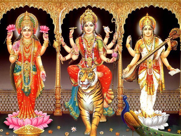 Лакшми Дурга Сарасвати - индия богиня - оригинал