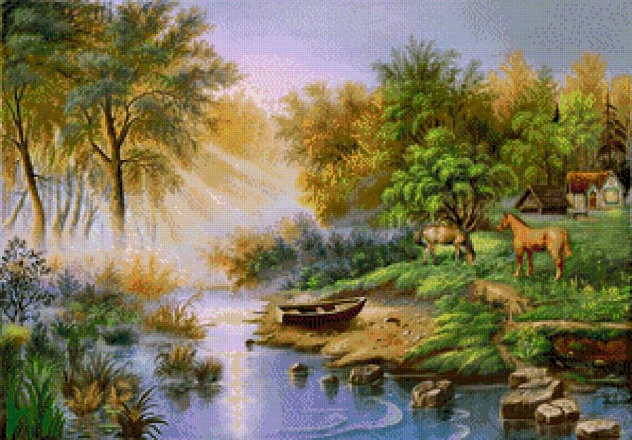 сельская идилия - пейзаж - предпросмотр