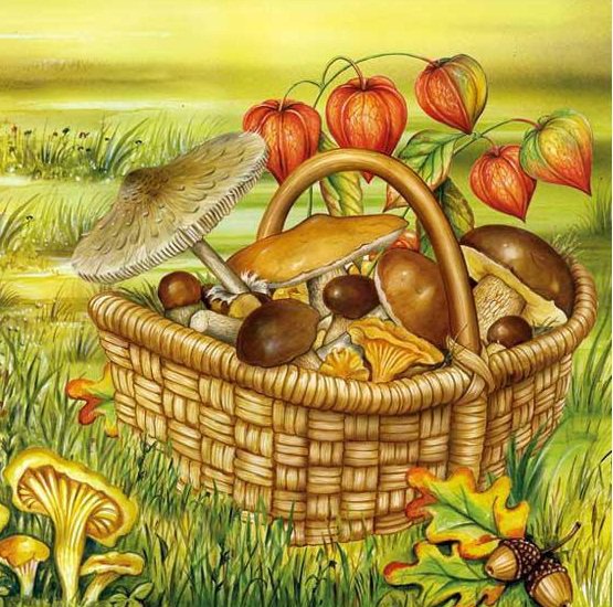лукошко с грибами - оригинал