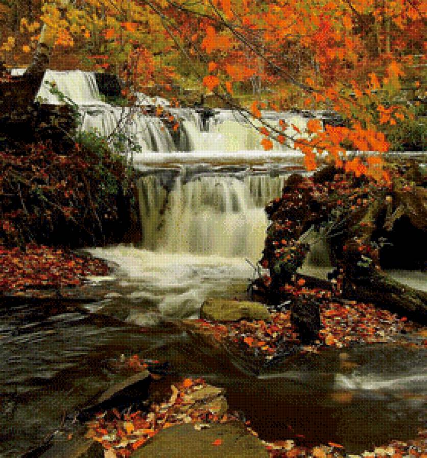 осень в водопаде - предпросмотр