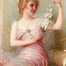 Схема вышивки «портрет дамы»