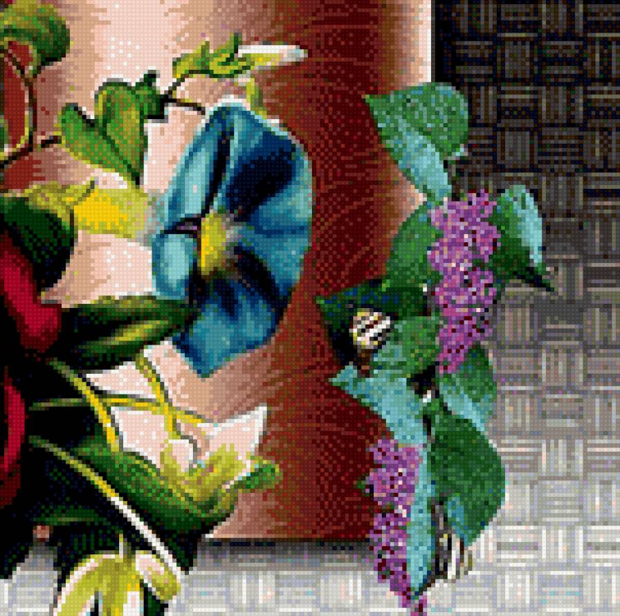 Полиптих - правая часть - цветы, полиптих - предпросмотр