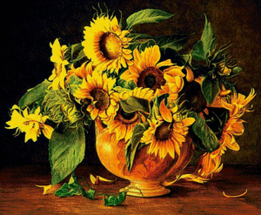 Подсолнухи - цветы - предпросмотр