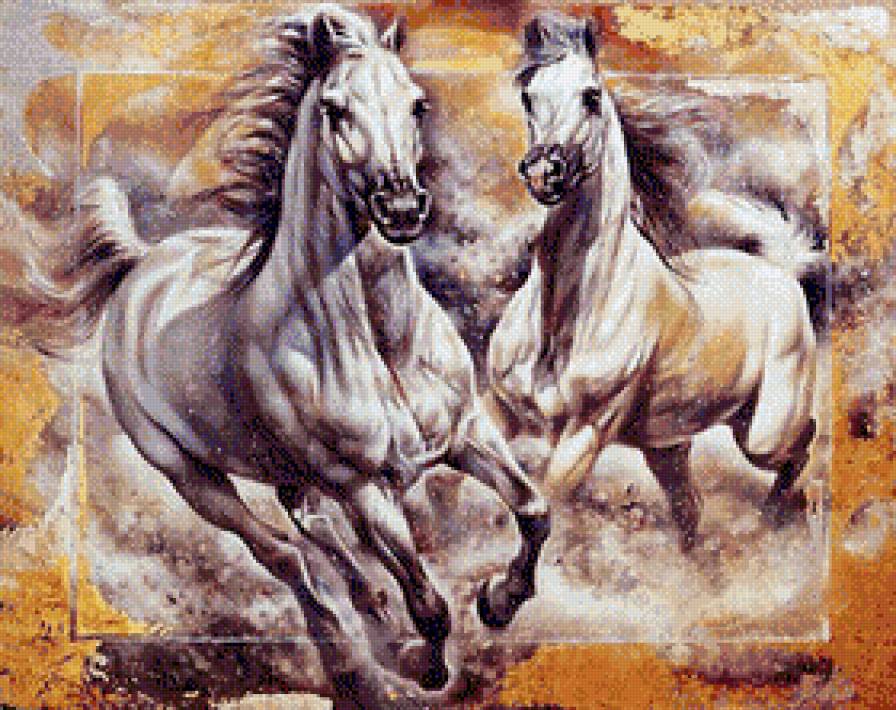 скачущие кони - животные, лошади - предпросмотр