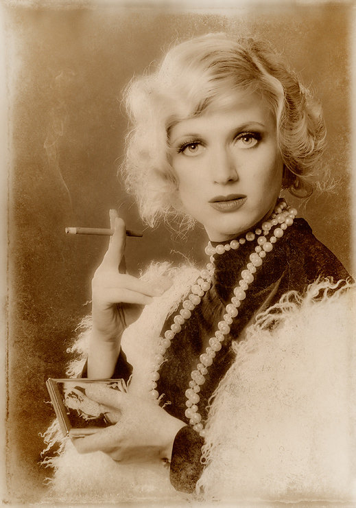 Дама ретро - красота, картина, девушка, портрет, ретро - оригинал