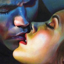 Схема вышивки «Поцелуй»