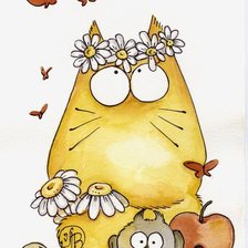 Схема вышивки «Котик»