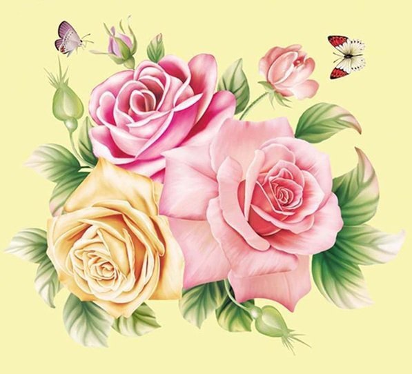 Розы - бабочки, розы - оригинал