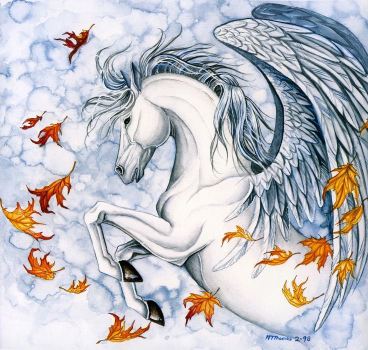пегас - картина фэнтэзи - оригинал