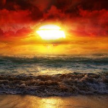 Схема вышивки «закат»