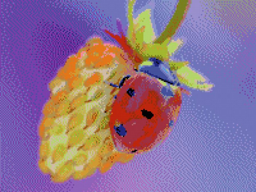 вкусная клубничка - божья коровка земляника - предпросмотр