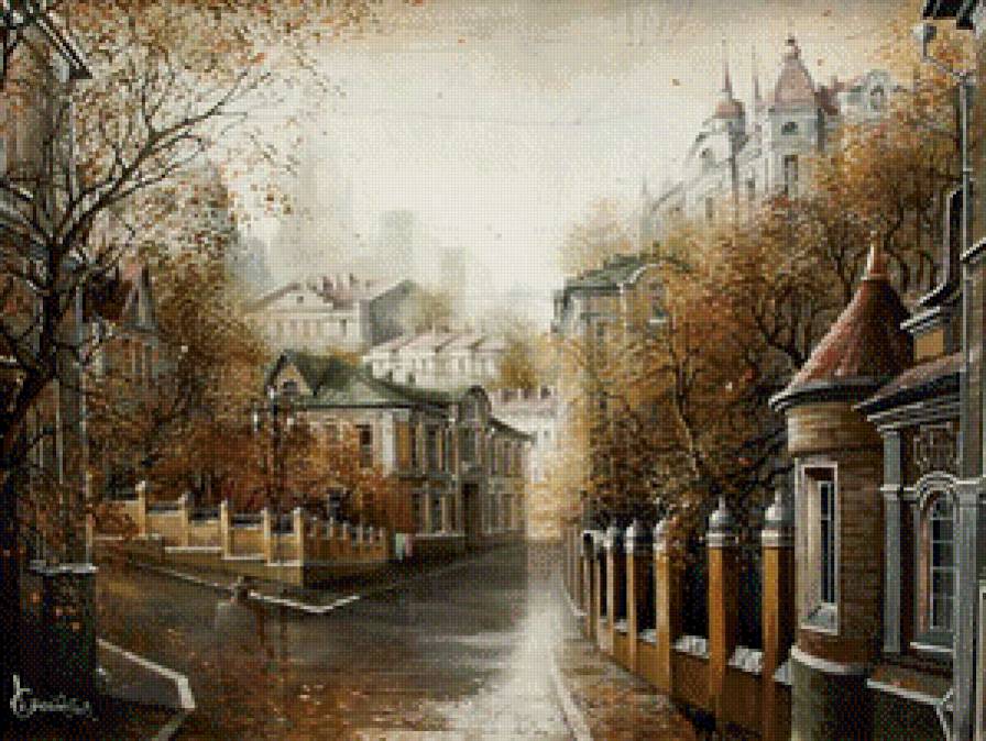 старая улочка - красота, природа, архитектура, картина, город - предпросмотр